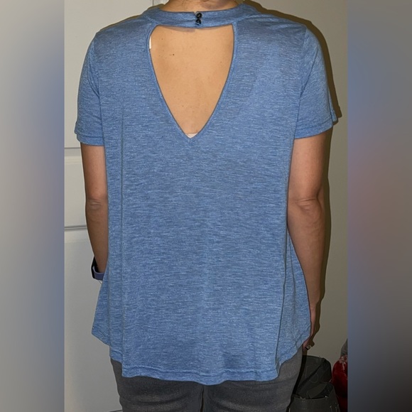Blue Cut-Out Shirt - Picture 2 of 2